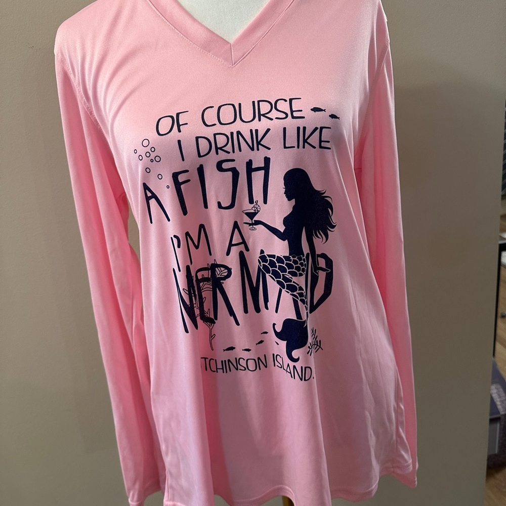 Hutchinson Island SPF Graphic Long Sleeve Tee Pink